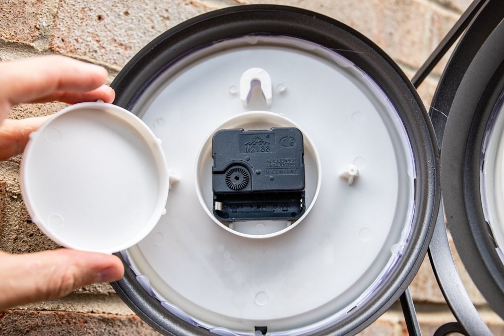 Buy Bracket Mounted Swivel Garden Clock with Thermometer (31.5cm) by