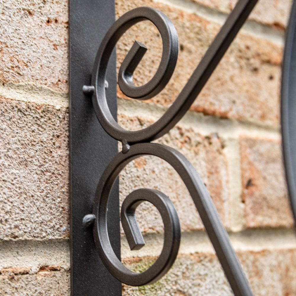 Buy Bracket Mounted Swivel Garden Clock with Thermometer (31.5cm) by