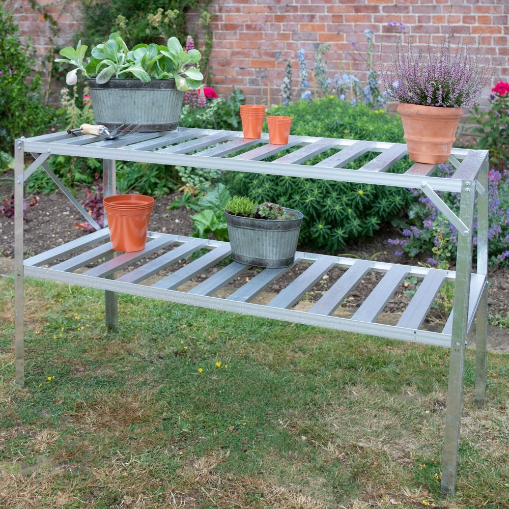 Buy Set of Two 4' 1\ Lacewing™ Traditional 2 Tier Greenhouse Staging