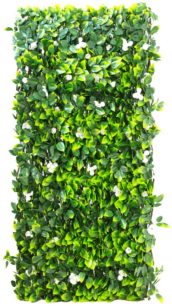 Buy Extendable Artificial White Flower Screening Trellis Papillon