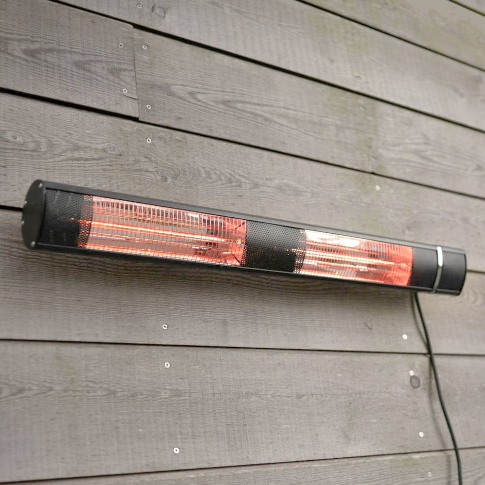 Buy 3kW IP44 Wall Mounted Electric Patio Heater Remote Control Black