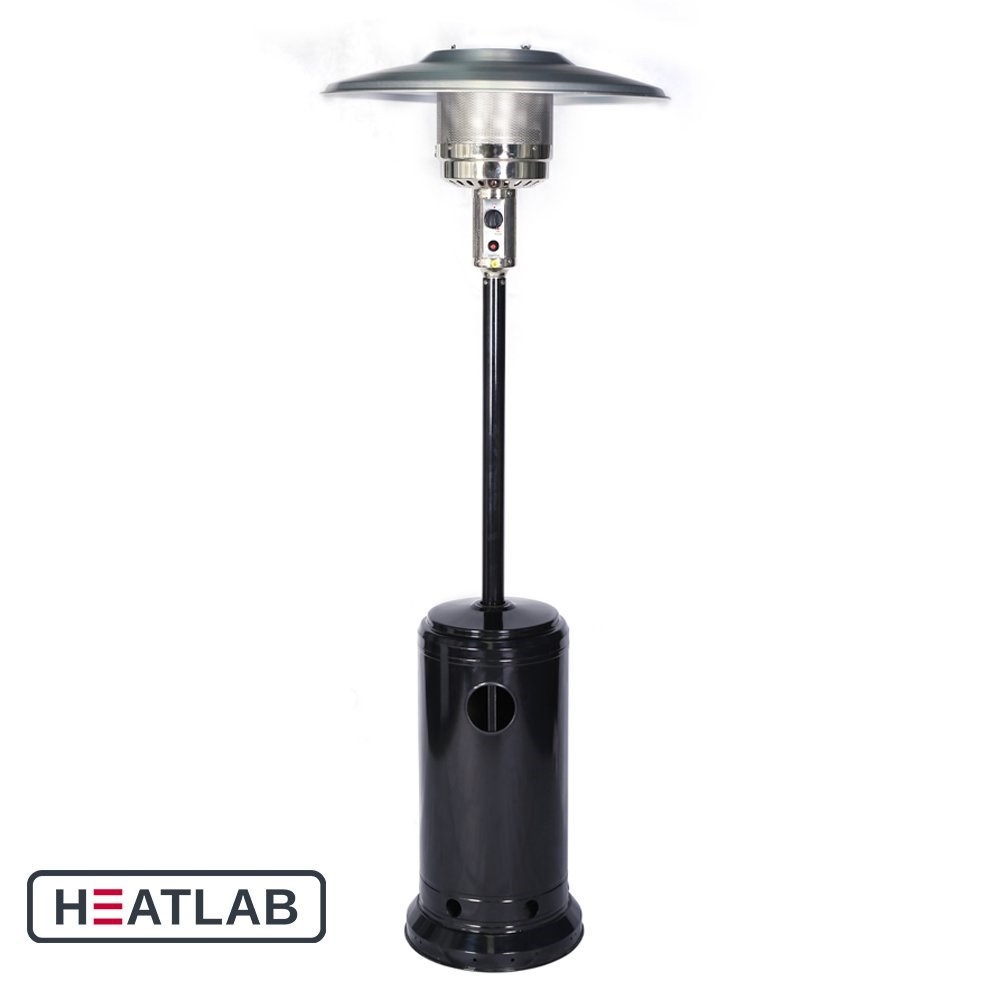 Buy 12kW Freestanding Powder Coated Black Steel Gas Patio Heater by