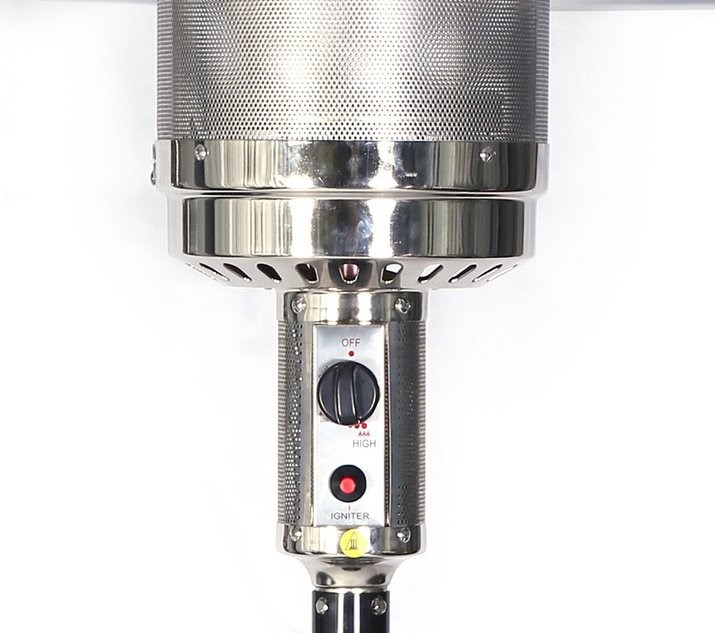 Buy 12kW Freestanding Powder Coated Black Steel Gas Patio Heater by