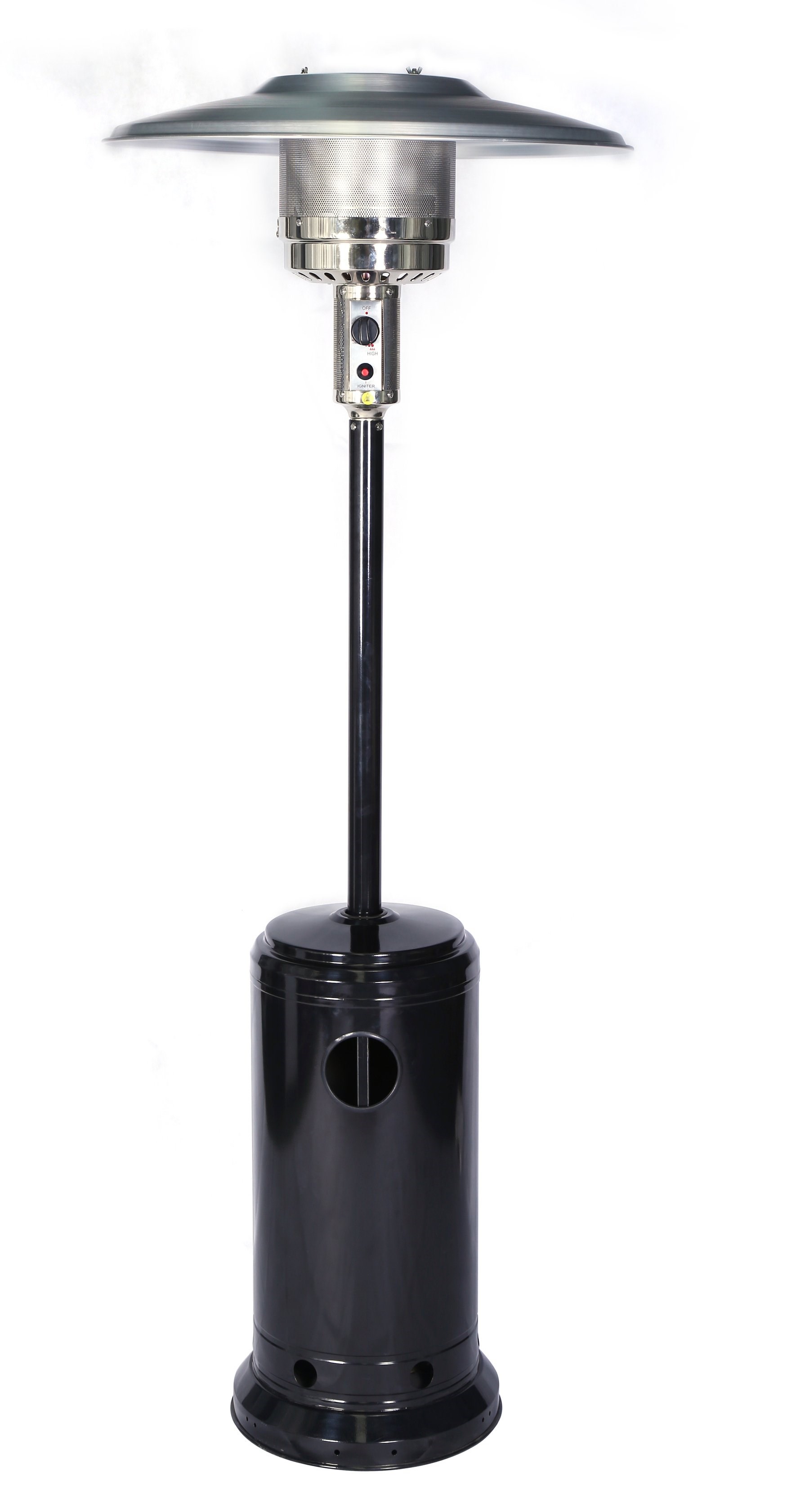 Buy 12kW Freestanding Powder Coated Black Steel Gas Patio Heater by