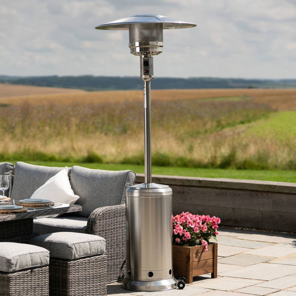Buy 12kW Freestanding Stainless Steel Gas Patio Heater by Heatlab