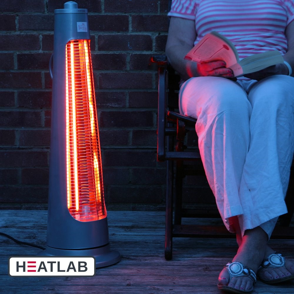 Buy 900W IPX4 Streamline Rotating Patio Heater with 2 Power Settings by