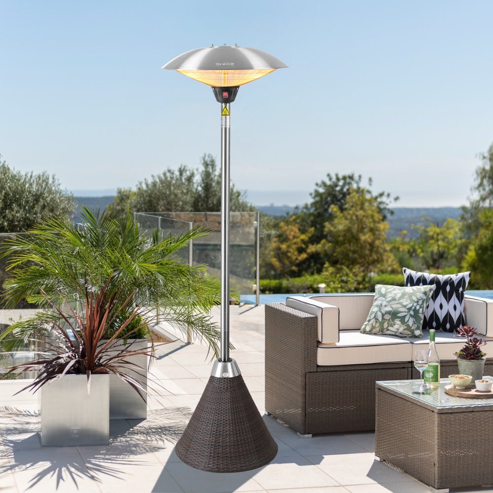 Buy 2.1kW Freestanding Halogen Bulb Electric Infrared Patio Heater w