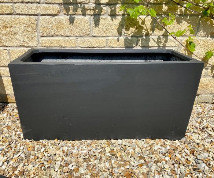 Buy 100cm Polystone Large Grey Trough Planter Delivery by Primrose