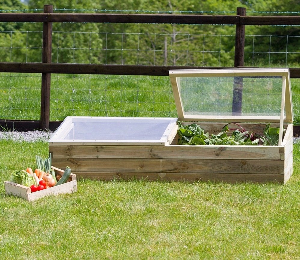 Buy 1.7m (5ft 7in) Wooden Cold Frame Greenhouse by Zest 4 Leisure