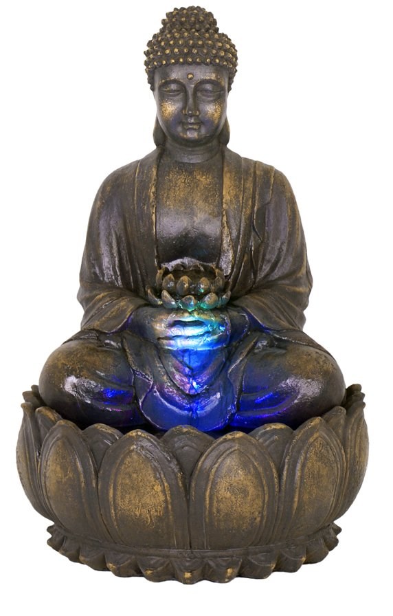 Buy Blossoming Buddha Water Feature w/ Lights Indoor/Outdoor Use